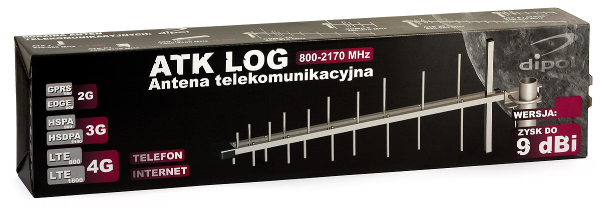 GSM/DSC/UMTS/HSDPA Logaritmická anténa (s 5m kabelem + SMA konektor)